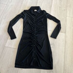 Cotton on button up ruched dress size xs